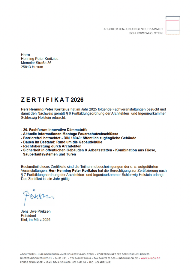 Zertifikat 2026